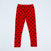 Girls Red Color Lady Bug Super Quality Cotton Tights